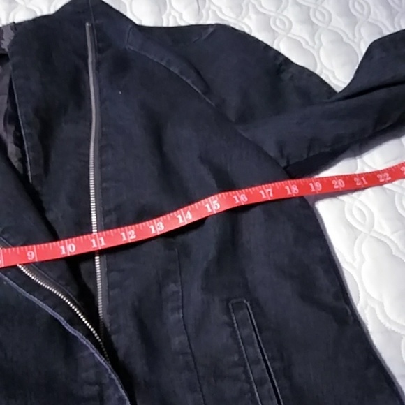 New York &Co Zip Up Demin Jacket - Picture 3 of 5